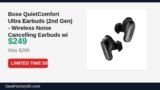 Bose QuietComfort Ultra Earbuds (2nd Gen) – Wireless Noise Cancelling Earbuds Just Dropped to $249 (17% Off)