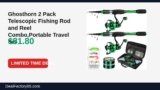 Amazon Deal: Ghosthorn 2 Pack Telescopic Fishing Rod and Reel Combo,Portable Travel Set — $81.80