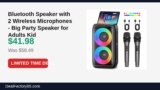 Bluetooth Speaker with 2 Wireless Microphones – Big Party Speaker for Adults Just Dropped to $41.98 (28% Off)