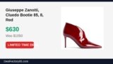 Giuseppe Zanotti, Cluedo Bootie 85, 8, Red Just Dropped to $630 (40% Off)