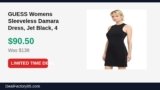 GUESS Womens Sleeveless Damara Dress, Jet Black, 4 Just Dropped to $90.50 (34% Off)