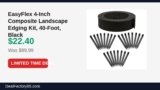 EasyFlex 4-Inch Composite Landscape Edging Kit, 40-Foot, Black Just Dropped to $22.40 (75% Off)