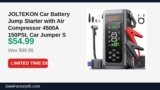 JOLTEKON Car Battery Jump Starter with Air Compressor 4500A 150PSI, Car Jumper Just Dropped to $54.99 (45% Off)