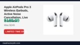 Apple AirPods Pro 3 Wireless Earbuds, Active Noise Cancellation, Live Just Dropped to $189.99 (24% Off)
