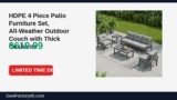 Amazon Deal: HDPE 4 Piece Patio Furniture Set, All-Weather Outdoor Couch with Thick Cushions — $619.99