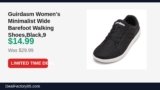 Guirdasm Women’s Minimalist Wide Barefoot Walking Shoes,Black,9 Just Dropped to $14.99 (50% Off)