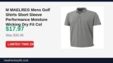M MAELREG Mens Golf Shirts Short Sleeve Performance Moisture Wicking Dry Fit Just Dropped to $17.97 (50% Off)