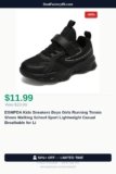 EGMPDA Kids Sneakers Boys Girls Running Tennis Shoes Walking School Sport Just Dropped to $11.99 (50% Off)