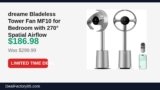 dreame Bladeless Tower Fan MF10 for Bedroom with 270° Spatial Airflow Just Dropped to $186.98 (38% Off)