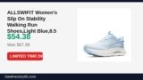 ALLSWIFIT Women’s Slip On Stability Walking Run Shoes,Light Blue,8.5 Just Dropped to $54.38 (20% Off)