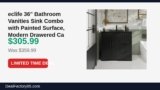 eclife 36″ Bathroom Vanities Sink Combo with Painted Surface, Modern Drawered Just Dropped to $305.99 (15% Off)