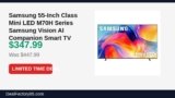 Samsung 55-Inch Class Mini LED M70H Series Samsung Vision AI Companion Smart TV Just Dropped to $347.99 (22% Off)