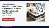 SayTale Queen Mattress, 12 Inch Queen Size Mattress in a Box, Comfort & Just Dropped to $207.99 (53% Off)
