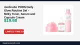 Amazon Deal: medicube PDRN Daily Glow Routine Set – Milky Toner, Serum and Capsule Cream — $19.90