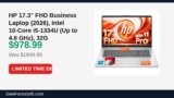 HP 17.3″ FHD Business Laptop (2026), Intel 10-Core i5-1334U (Up to 4.6 GHz) Just Dropped to $978.99 (47% Off)